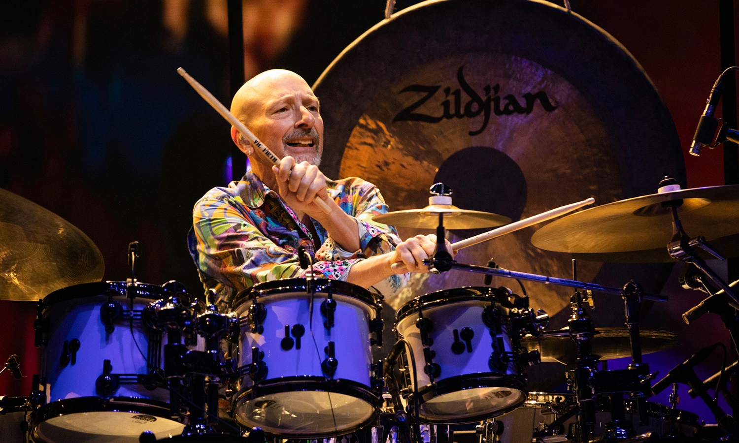 Photograph of Steve Smith on drums