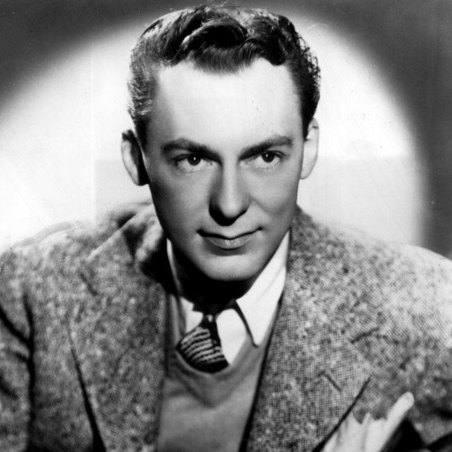 Black and white photograph of big-band leader Woody Herman holding a clarinet.