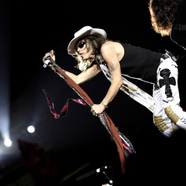 Steven Tyler performs with Aerosmith.