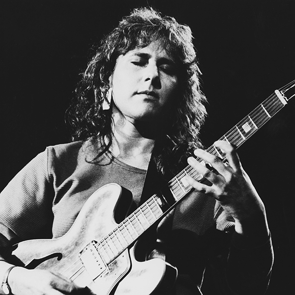 Black and white photograph of Emily Remler